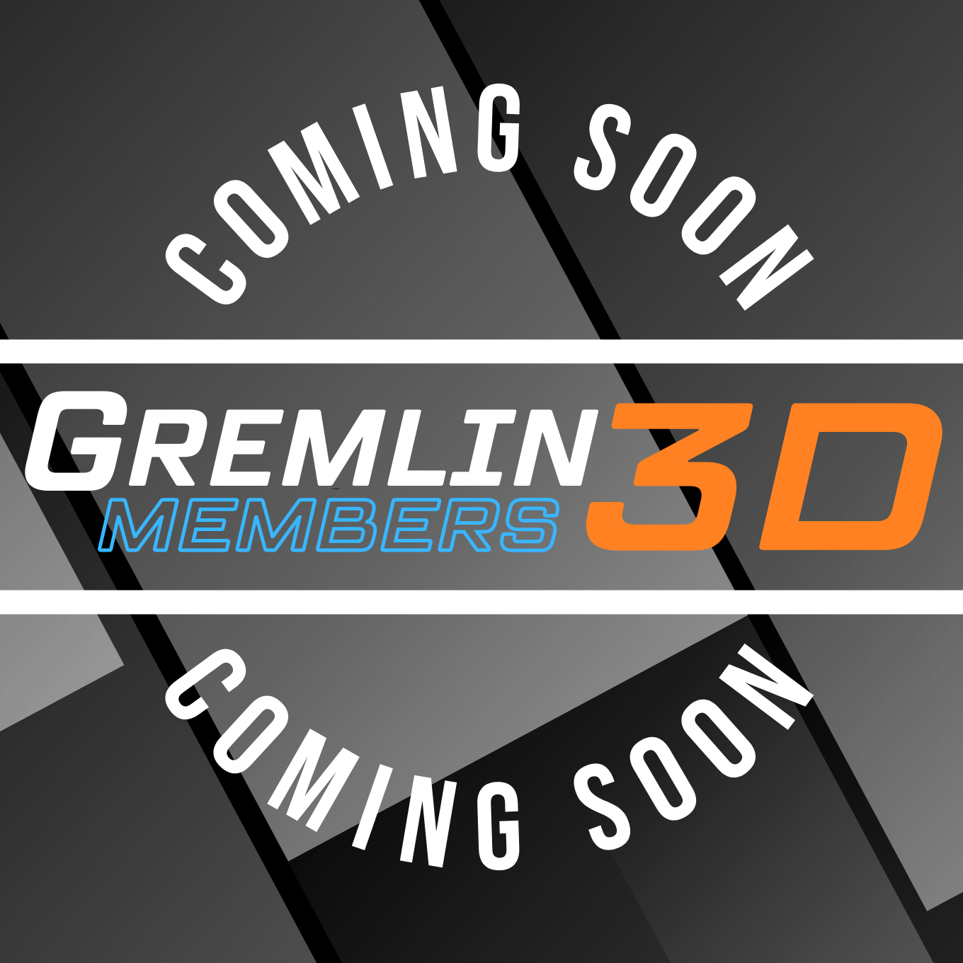 Promotional graphic for Gremlin 3D Members with text about benefits and coming soon information.