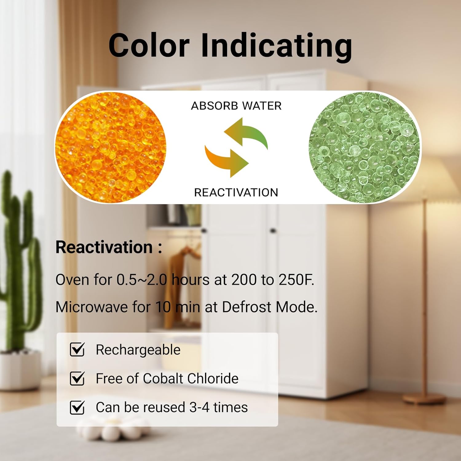 Reusable Orange Desiccant – 2 lb