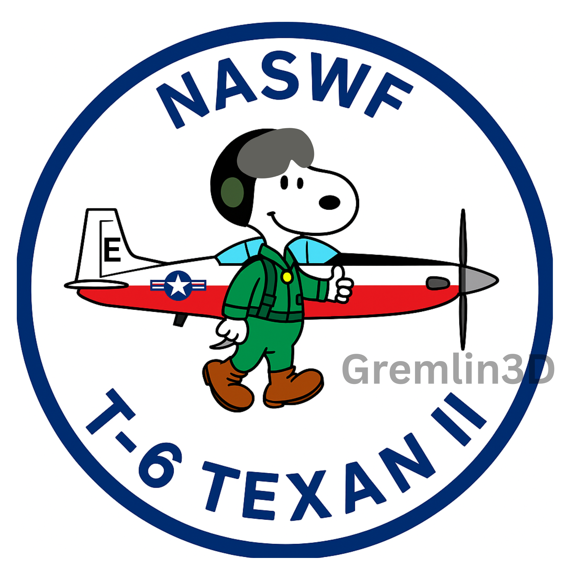 Embroidered - NASWF Snoopy